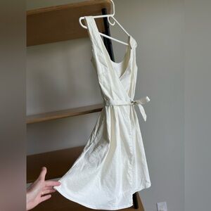ADAY Wind Down Wrap Dress in Coconut, XS